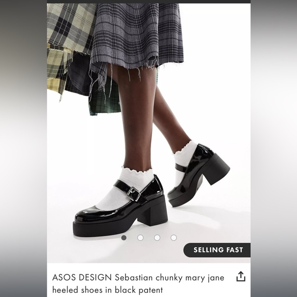 ASOS DESIGN Sebastian chunky mary jane heeled shoes - Picture 8 of 12